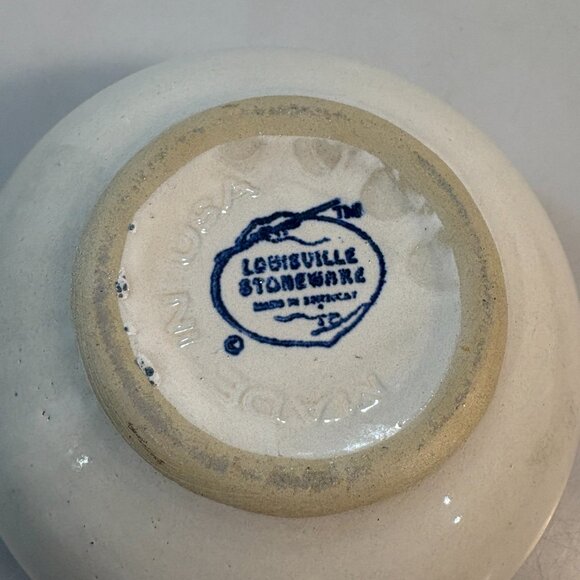 Louisville Pottery Teddy Bear Stoneware Baby Child Bowl Emily Made in USA - Picture 6 of 6